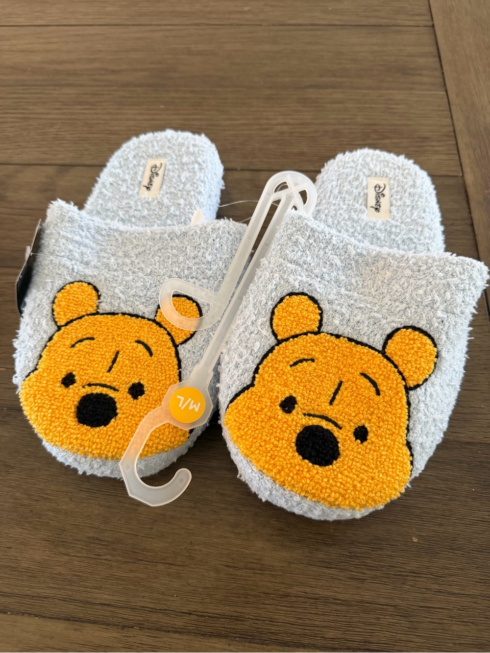 Disney Light Blue & Yellow Winnie the Pooh Ladies Slippers